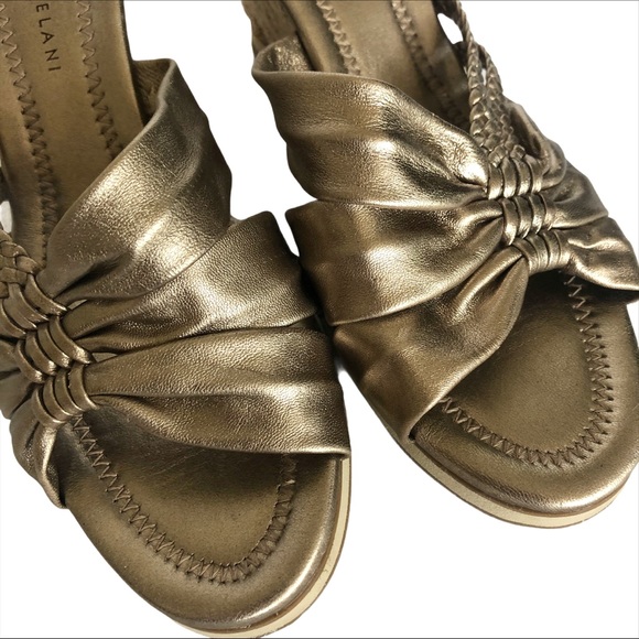 ANTONIO MELANI Gold Espadrille Wedge - Picture 8 of 13